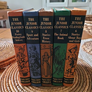 The Young Folks Shelf of Books Colliers Classic Readers Vintage Literature Vintage Books Educational Books Home School Books Vintage Decor