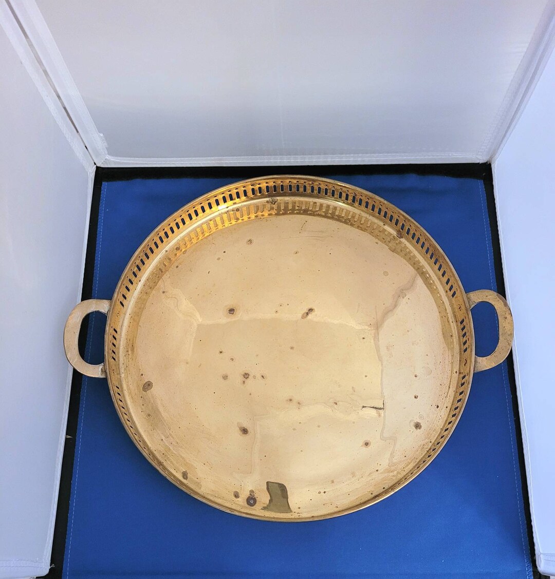 Vintage Brass Tray Brass Serving Tray Vintage Serving Tray Etsy