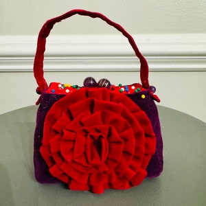 Vintage Pin Cushion Hand Bag Pin Cushion Vintage Pin Cushion Vintage Sewing Supplies Gift for Her Purse Pin Cushion