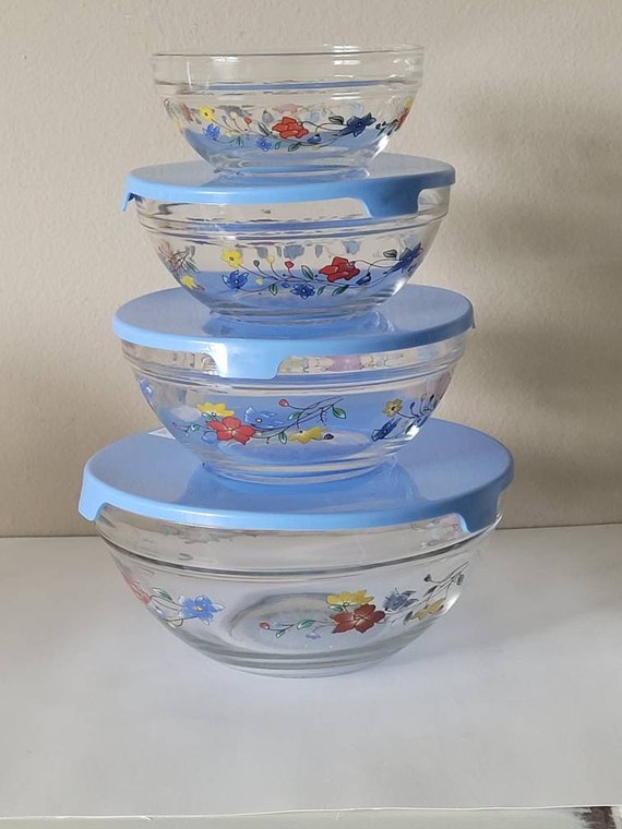 Vintage Nesting Bowls Vintage Prep Bowls Durable Glass Bowls