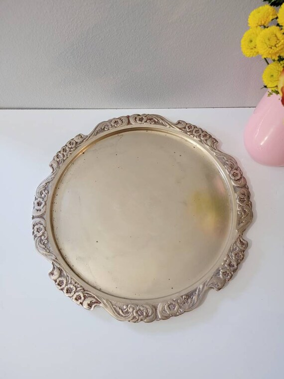 Vintage Brass Tray Brass Bar Tray Vintage Brass Dresser Tray Etsy