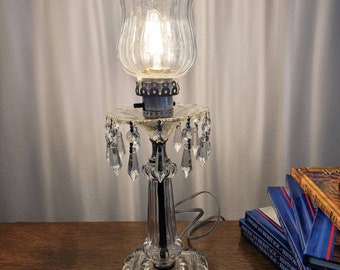 Boudoir Lamp Vintage Crystal Lamp Vintage Table Lamp Vintage Lamp Vintage Boudoir Lamp Vintage Lighting Ambience Lighting Valentine's Gift