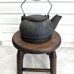 Cast Iron Kettle Vintage Cast Iron Kettle Gift for Her Gift for Him Kitchen Decor Cast Iron Kettle for Wood Stove Wood Stove Steam