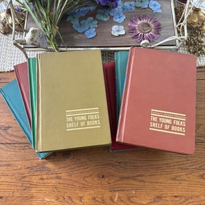 The Young Folks Shelf of Books Colliers Classic Readers Vintage Literature Vintage Books Educational Books Home School Books Vintage Decor