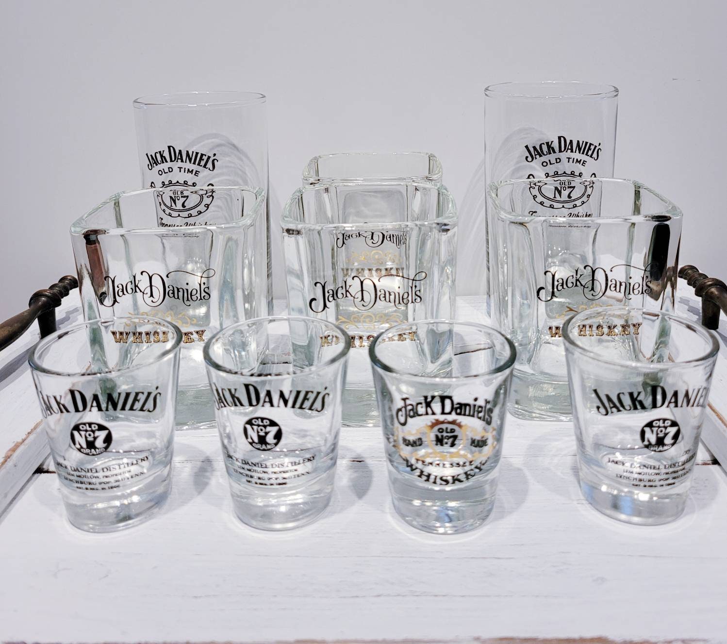 Vintage Jack Daniel's Glasses Set of 10 Highball Glasses | Etsy