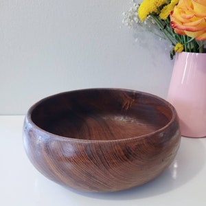 Vintage Wood Bowl Wooden Bowl Vintage Wooden Bowl Vintage Serving Vintage Home Decor Vintage Wood  Wood Snack Bowl Salad Bowl Chip Bowl