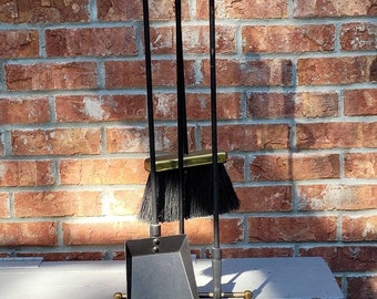 Vintage Brass & Iron Fireplace Tool Set: Fireside Decor