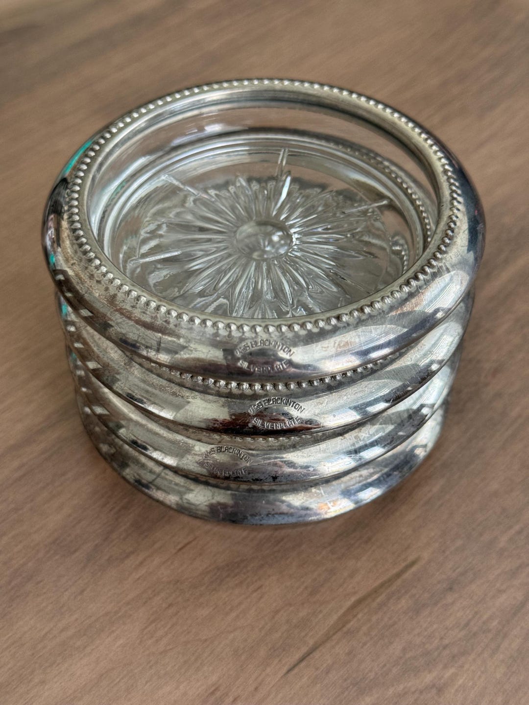 SILVER PLATED DESIGNED COASTERS main image 1