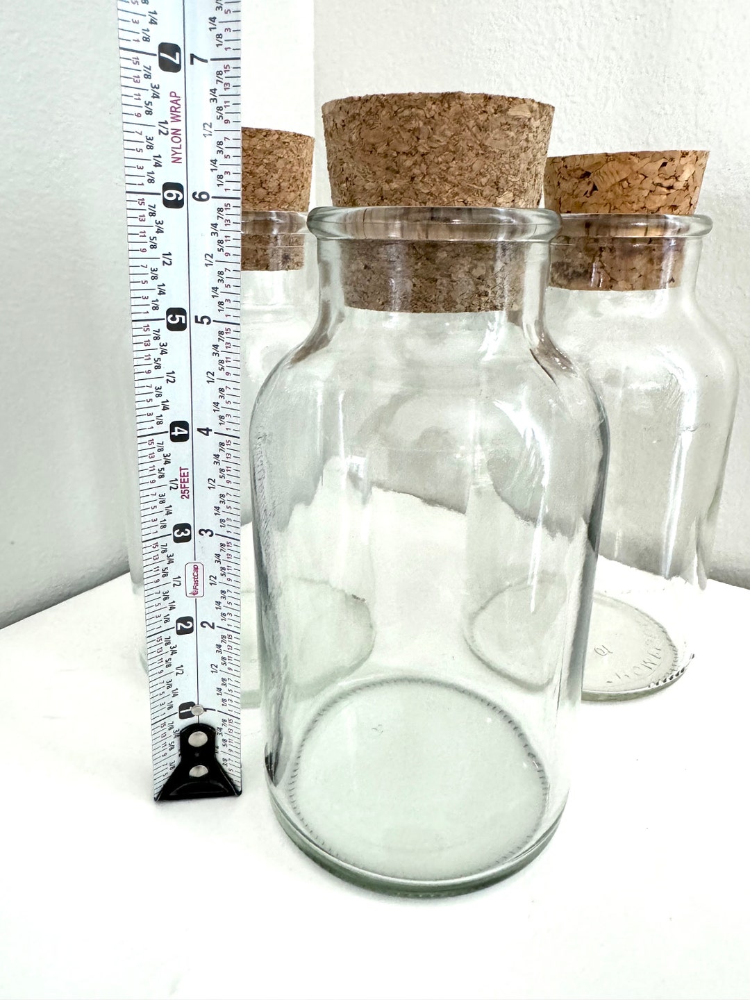 Vintage Glass Jars Glass Storage Jars Glass Jars With Cork Lid Vintage ...