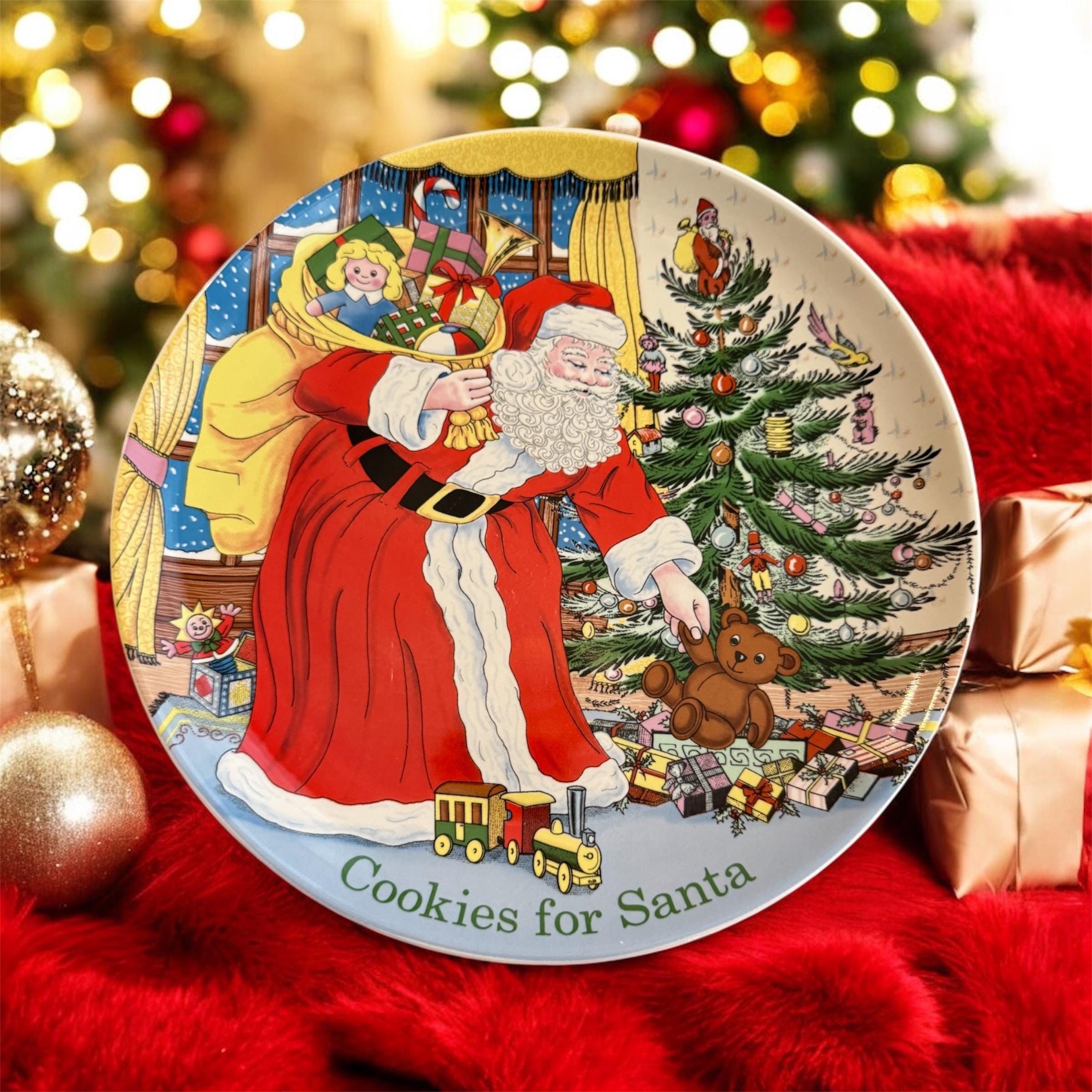 Spode Christmas Tree Santa Cookie Plate, Holiday Decor - Etsy