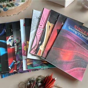 Singer Sewing Books Set of 12 Vintage Singer Instruction Sewing Books Gift for Her Sewing Instruction Books Sewing Secrets Sewing Projects