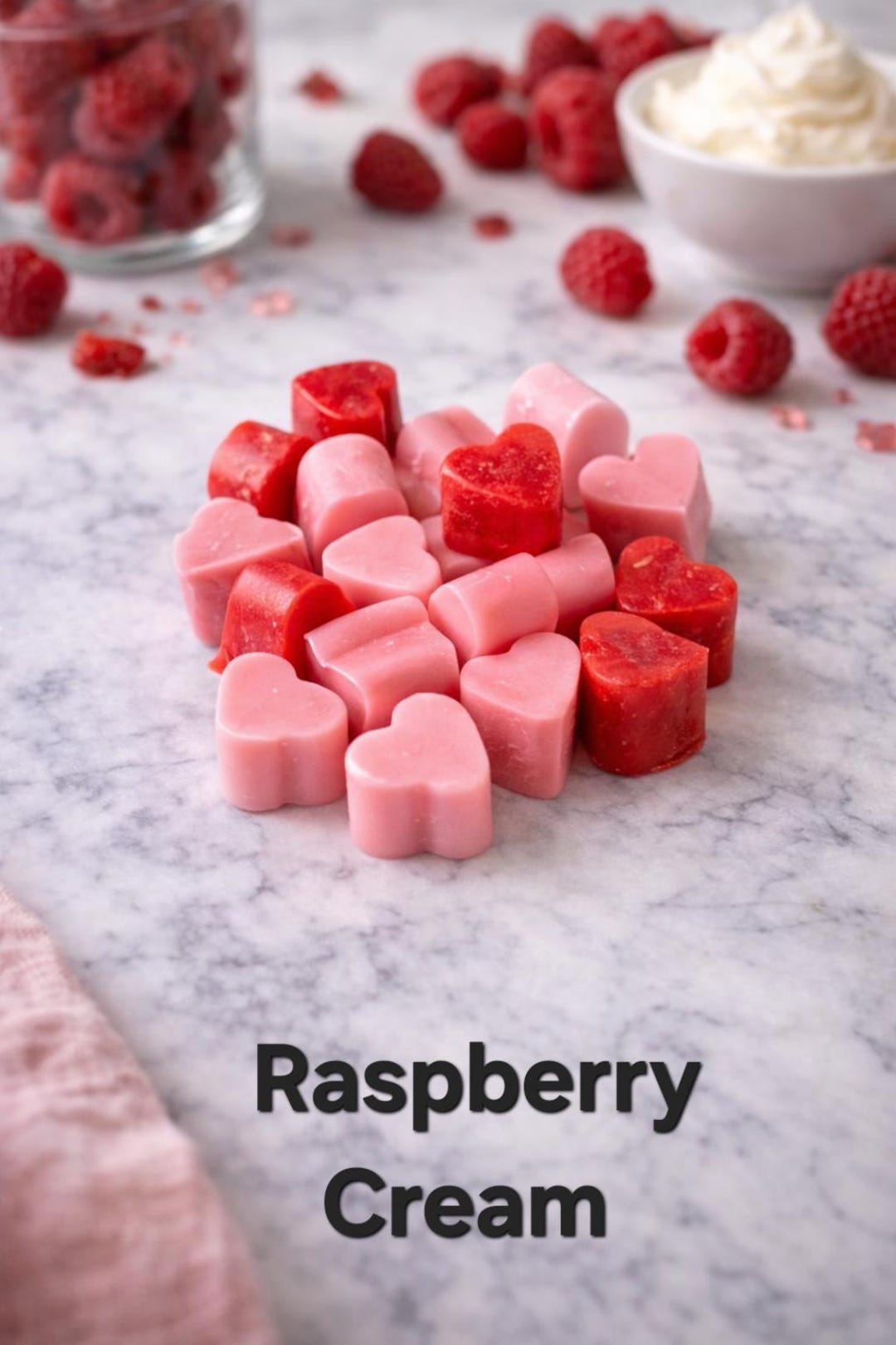Raspberry Cream 100% Soy Wax Melts Long-lasting Fragrance Strong Scent ...