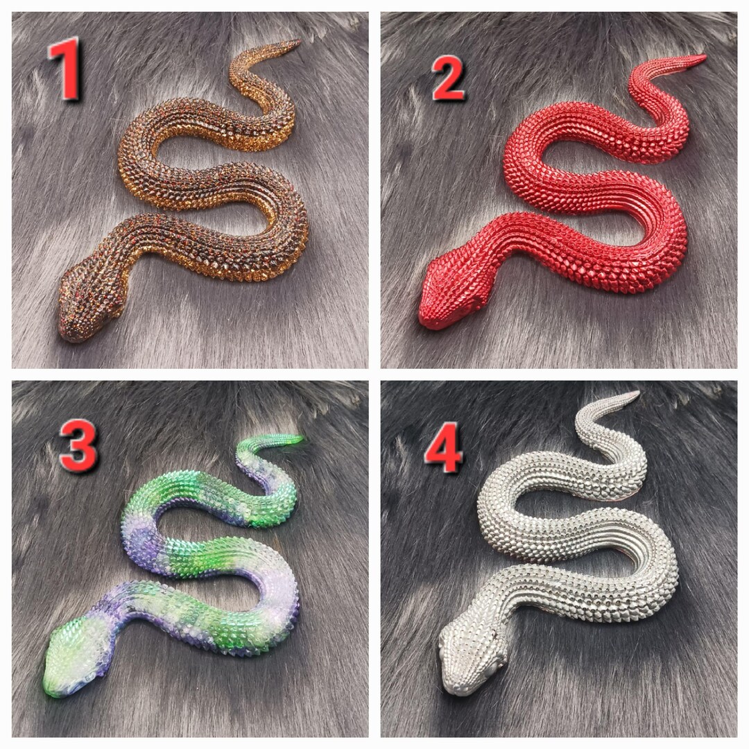 7 Inch Handmade Epoxy Snake Decor Figurine Colorful 8 Options - Etsy