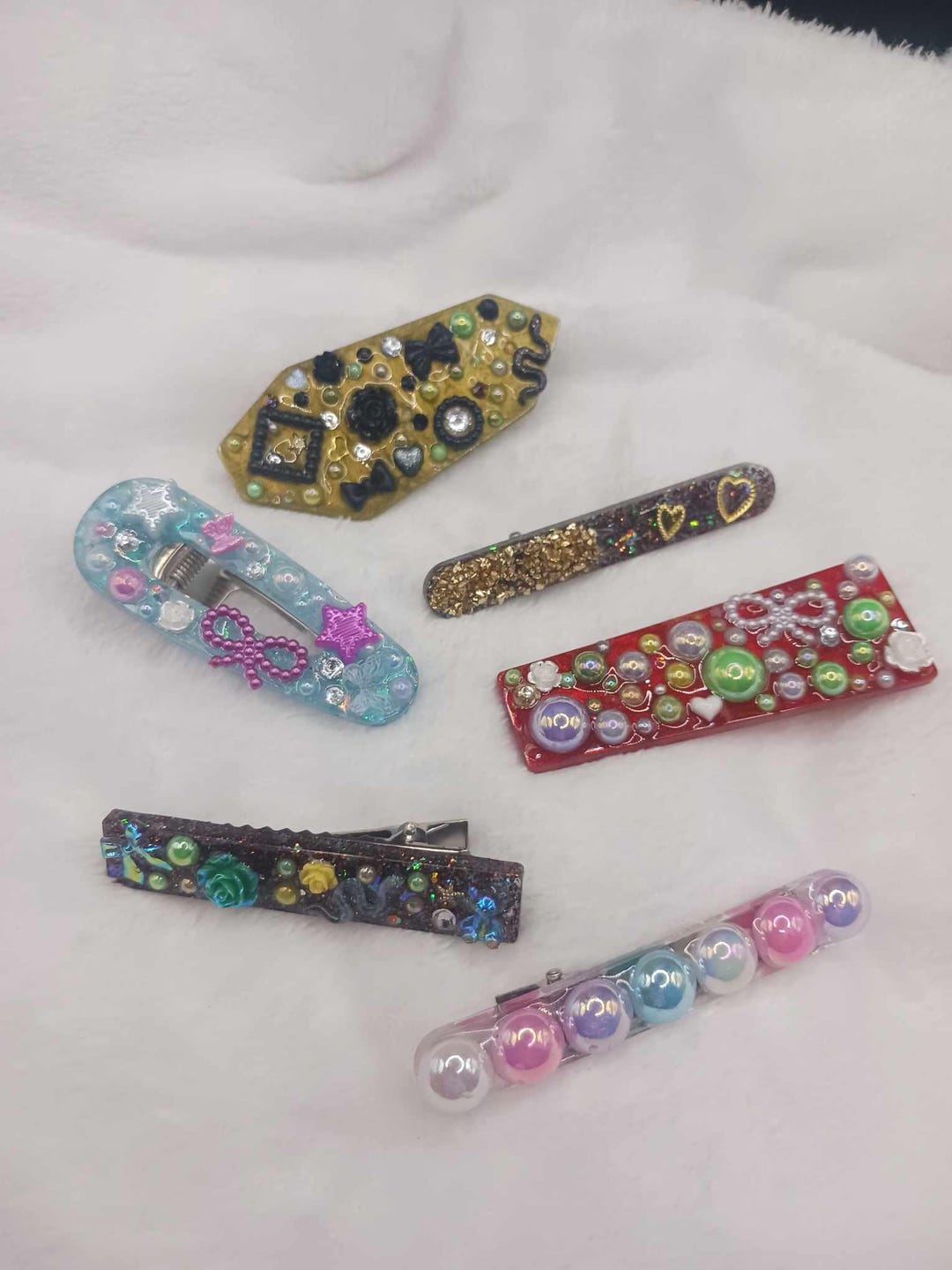 Multiple Backings Decorative Epoxy Hair Clip Alligator Clip Backings Multiple Options - Etsy