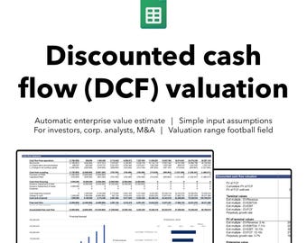 DCF model for company valuation | Google sheets template