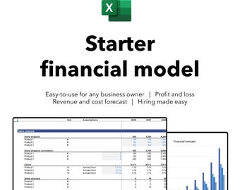 Financial model starter pack - Easy to use model for startups and any business
