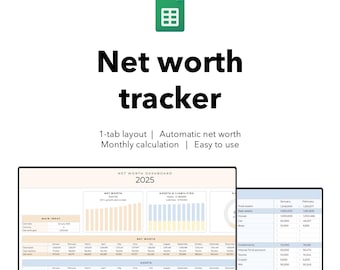 Super simple net worth tracker spreadsheet and dashboard
