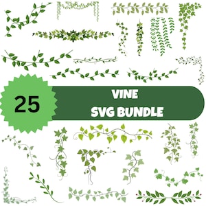 Vine Silhouette SVG: Leaf Vines Vector Graphics (PNG, Eps)