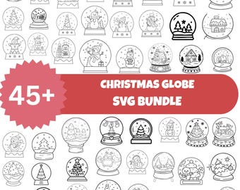 Christmas Snow Globe SVG Bundle: Laser Cut Ornament File (Digital Download)