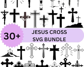 Jesus Cross SVG Bundle: Christian Faith Graphics (Digital Download)