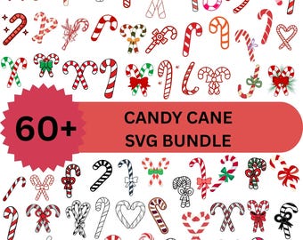Candy Cane SVG Bundle, Christmas Graphics (Digital Download)