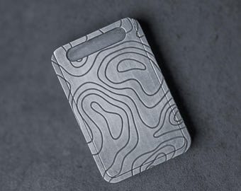 Aluminum Nicotine Pouch Case | Stonewashed Topographic Design