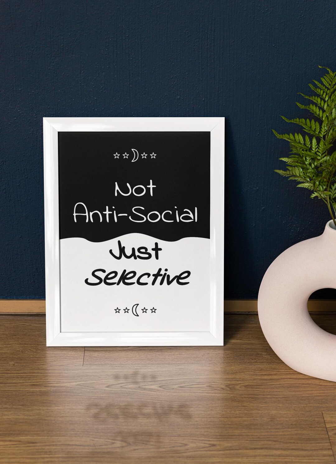 Not Selective Post Not Anti-social Just Selective Printable Poster | Minimalist Introvert ...