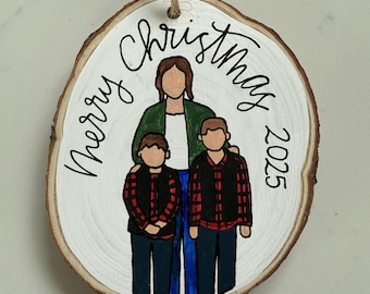 Christmas Custom Ornament, Housewarming Gift, Custom Cartoon, Custom Family Portrait,Custom Ornament