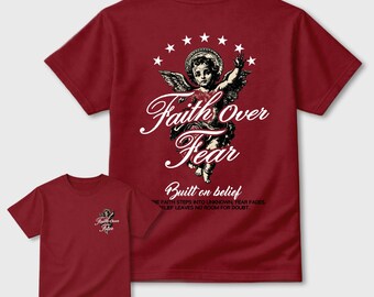 Faith Over Fear Graphic Tee - best t shirts to wear with Jordan 3 Bin 23