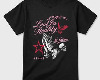 Lost in Reality Graphic Tee - best t shirts to wear with Jordan 1 Travis Scott Tropical Pink