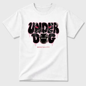 Under Dog  short sleeve graphic t-shirt. Sneaker match tees. Stylish streetwear fashion. Street graphic tee. Graphic shirts.