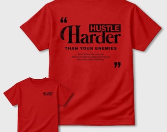 Camiseta gráfica "Esfuérzate más que tus enemigos" - Jordan 12 Bloodline