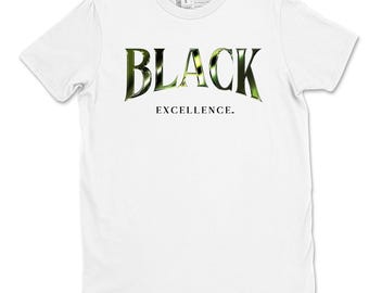 Schwarzes Excellenz-Grafik-T-Shirt - beste T-Shirts, um mit Jordans Foams Pine Green zu tragen