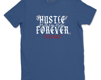 Camiseta gráfica Hustle Over Haters. Camiseta gráfica estilo streetwear. Camiseta a juego 12s French Blue.