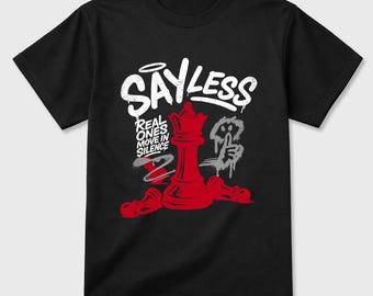 Camiseta gráfica Say Less. Camiseta gráfica de marca streetwear. Jordan 4 Toro Bravo