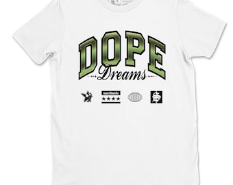 Dope Dreams Graphic T-Shirt - best t shirts to wear with jordans Foams Pine Green