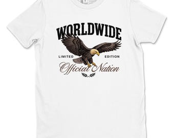 Camiseta gráfica oficial de Worldwide Nation. Camiseta gráfica de estilo urbano. Camiseta a juego 4s Cave Stone.