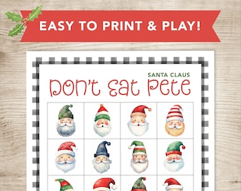 Christmas Party Games Don't Eat Pete Christmas Printable Christmas Game Christmas Activity