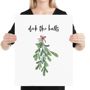 Mistletoe Watercolor Wall Art Print image 2