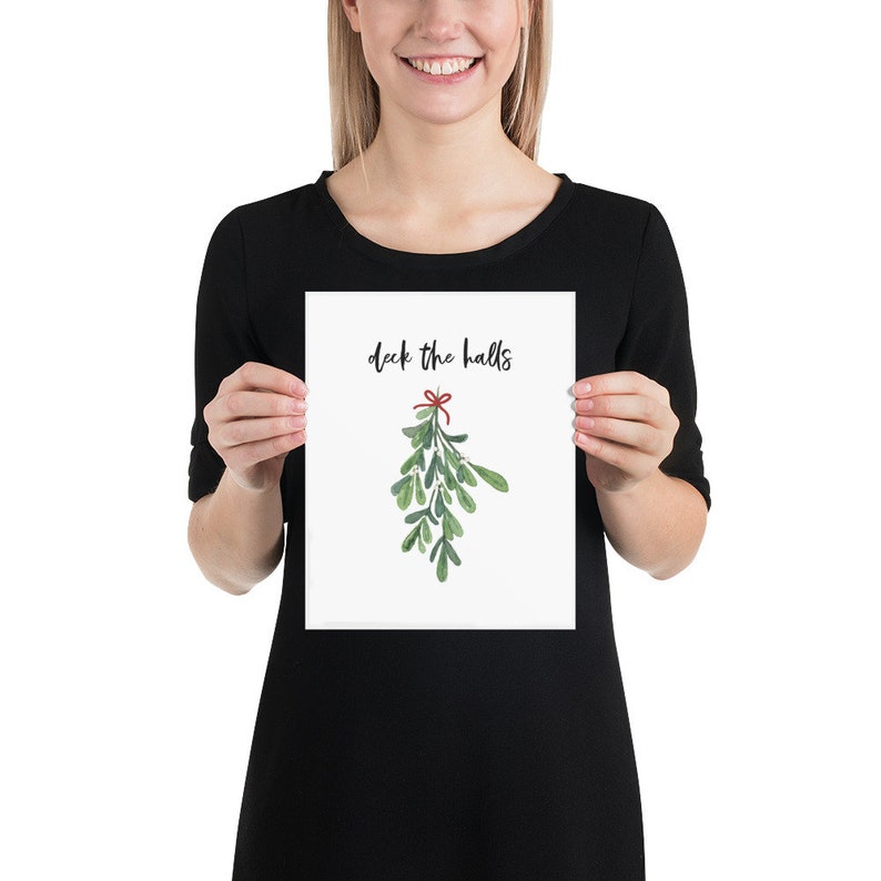 Mistletoe Watercolor Wall Art Print image 3