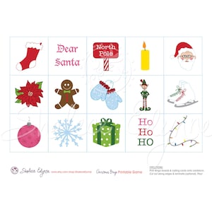 100 Christmas BINGO boards Printable Bingo Game Christmas Party Activities for Kids Classroom Holiday Bingo image 3