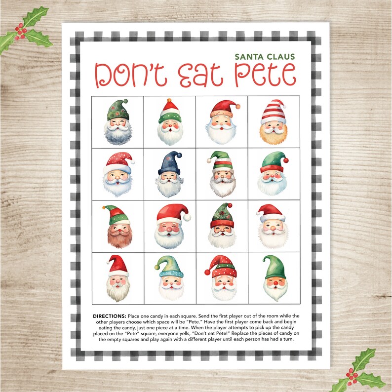 Don't Eat Santa Claus Pete game board