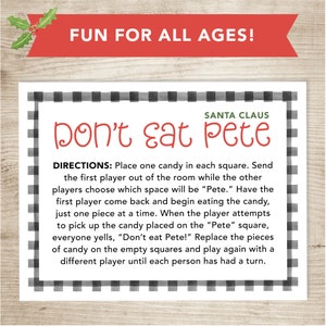 Don't Eat Pete Game Directions.