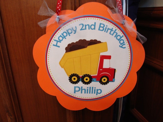 Construction Dump Truck Door Sign Il_570xn
