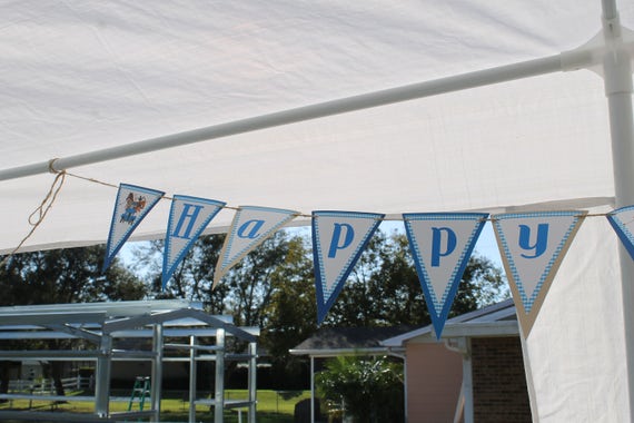 Happy 1st Birthday Little Blue Truck Banner Il_570xn