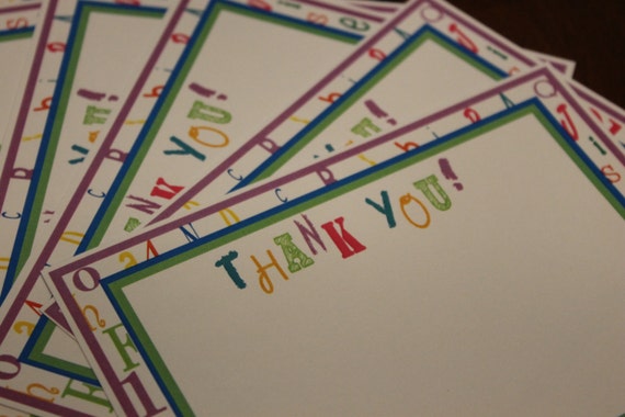 ABC 123 Thank You Cards Il_570xn