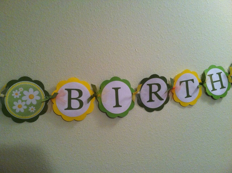 Daisy Happy Birthday Banner Etsy