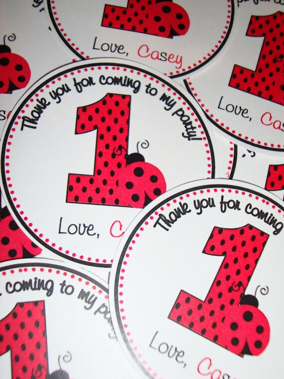 Ladybug Birthday Favor Tags Il_570xn