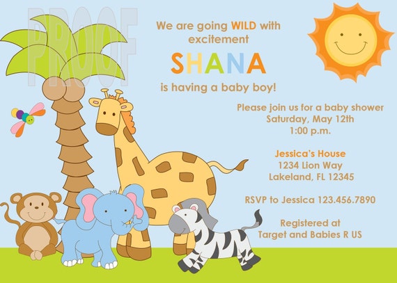 Jungle Babies Custom Baby Shower Invitation Il_570xn
