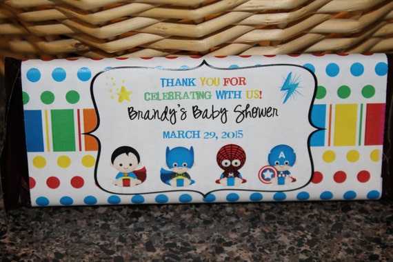 Superhero Baby Candy Bar Wrap Il_570xn